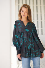Paloma Blouse - Midnight Lilly