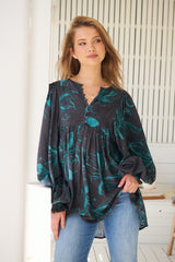 Paloma Blouse - Midnight Lilly
