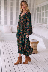 Eve Midi Dress - Emerald