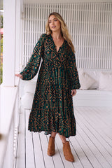 Eve Midi Dress - Emerald