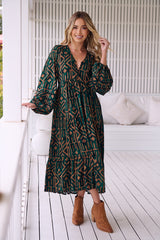 Eve Midi Dress - Emerald