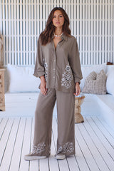 Rocky pant - Zephyr Khaki Embroidered