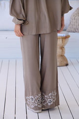 Rocky pant - Zephyr Khaki Embroidered