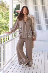 Rocky pant - Zephyr Khaki Embroidered