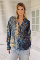 Flower Patch Top- Indigo Combo~ Free People