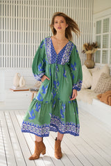Willa Midi Dress - Bluebird