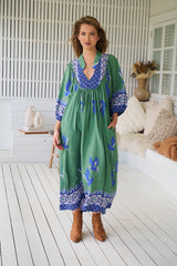 Boheme Midi Dress - Bluebird