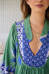 Boheme Midi Dress - Bluebird