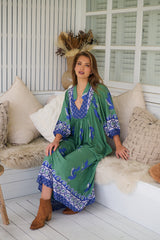 Boheme Midi Dress - Bluebird