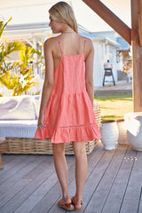 Lux Mini Dress Coral - Valli