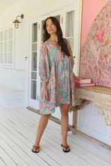 Adela Mini Dress - Ocean Lullaby