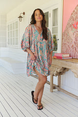 Adela Mini Dress - Ocean Lullaby
