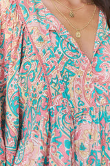 Adela Mini Dress - Ocean Lullaby