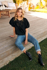 Bardot Top- Black ~ Free People