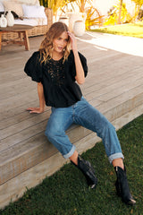 Bardot Top- Black ~ Free People