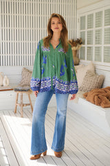 Bee Blouse - Bluebird