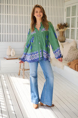 Bee Blouse - Bluebird