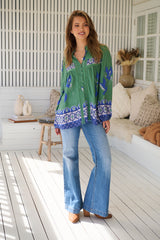 Bee Blouse - Bluebird