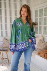Bee Blouse - Bluebird