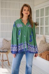 Bee Blouse - Bluebird