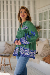 Bee Blouse - Bluebird
