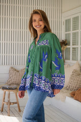 Bee Blouse - Bluebird