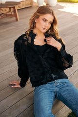 Victoriana Lace Blouse- Black ~ MOS the label