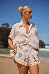 Flora Shorts - Etherea Embroidered