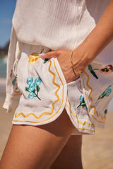 Flora Shorts - Etherea Embroidered