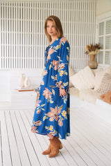 Penny Midi Dress - Georgia Blue