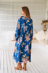 Penny Midi Dress - Georgia Blue