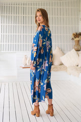 Penny Midi Dress - Georgia Blue