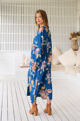 Penny Midi Dress - Georgia Blue