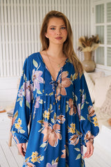 Penny Midi Dress - Georgia Blue