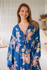 Penny Midi Dress - Georgia Blue