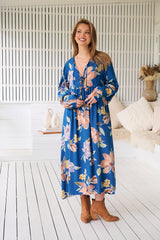 Penny Midi Dress - Georgia Blue