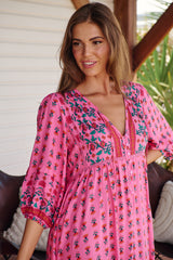 Monday Midi Dress - Raspberry Romance