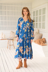 Eve Midi Dress - Georgia Blue