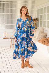 Eve Midi Dress - Georgia Blue