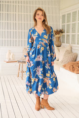 Eve Midi Dress - Georgia Blue
