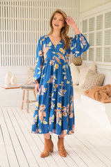 Eve Midi Dress - Georgia Blue