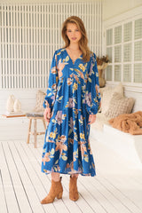 Eve Midi Dress - Georgia Blue
