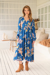 Eve Midi Dress - Georgia Blue
