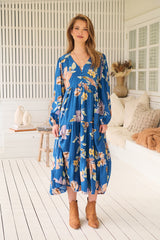 Eve Midi Dress - Georgia Blue