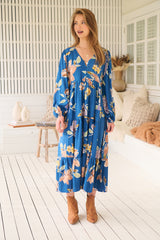 Eve Midi Dress - Georgia Blue