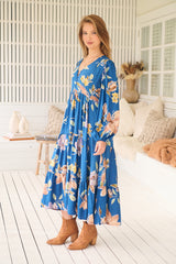 Eve Midi Dress - Georgia Blue