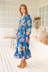 Eve Midi Dress - Georgia Blue