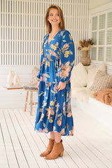 Eve Midi Dress - Georgia Blue