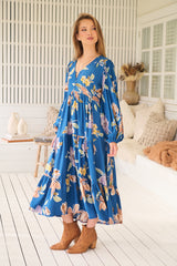 Eve Midi Dress - Georgia Blue