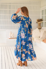 Eve Midi Dress - Georgia Blue